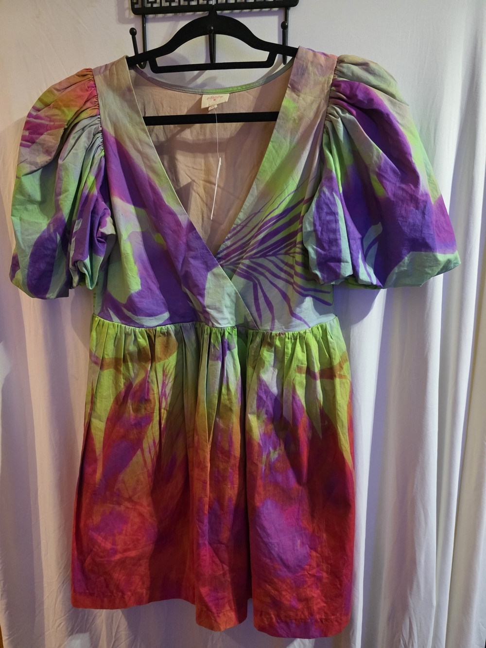 NWT Anthropologie Plenty Tracy Reese Puff Sleeve Floral Mini Dress XS - Picture 2 of 5
